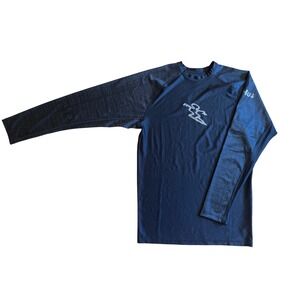 NEW Da Hui Mens Long Sleeve Rash Guard Black Surf Swim Shirt Size L New